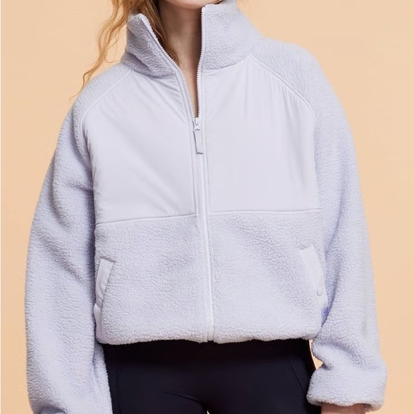 Blogilates Jackets & Blazers - Blogilates NWT Women's Cozy Lilac Fleece Jacket